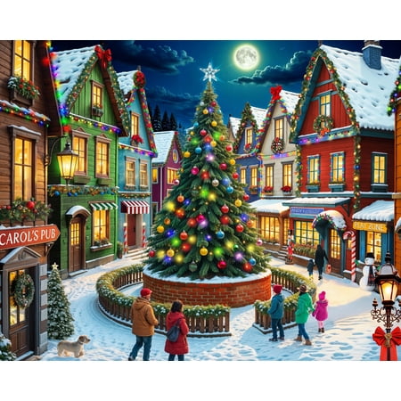Springbok 1000 Piece Merry Town Square Jigsaw Puzzle for Adults