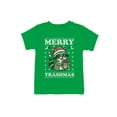 thumbnail image 1 of Merry Trashmas Raccoon Sweater Youth's T-shirt, 1 of 3
