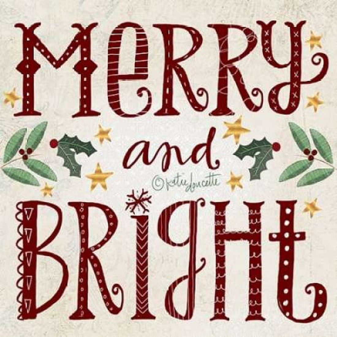 Merry Typography Canvas Art - Katie Doucette (24 x 24)