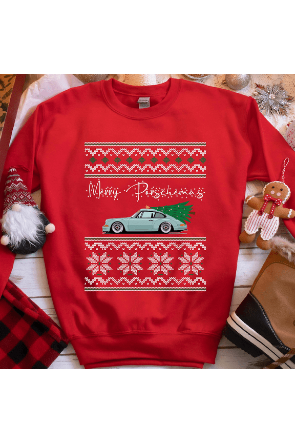 Merry Ugly Christmas Sweatshirt, Car Guy Gift