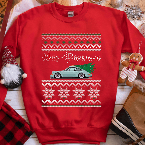 Merry Ugly Christmas Sweatshirt, Car Guy Gift
