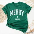 thumbnail image 1 of Merry Uncle Retro Christmas T-Shirt, Matching Family Holiday Tee, 1 of 7