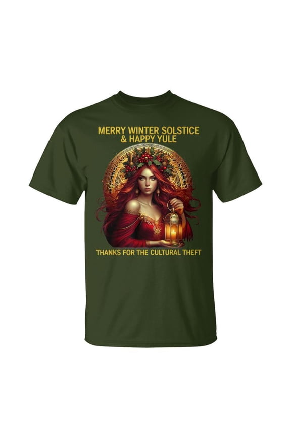 Merry Winter Solstice We Witch You Yule Christmas TShirt