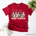 thumbnail image 1 of Merry Woofmas Dog Mama T‑Shirt, Dogs With Santa Hats Christmas Tee, 1 of 10