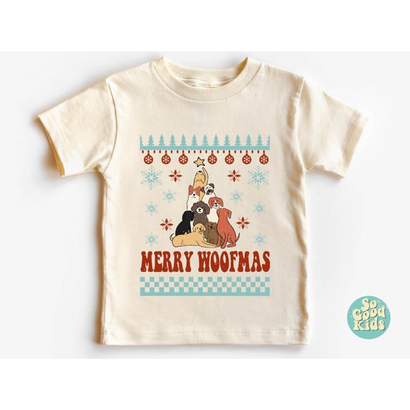 Merry Woofmas Shirt, Dog Shirt, , Toddler Shirt, Gift For Dog Mom Gifts For Dog Lover, New Born, Baby Shower Gift, New Parents Gift