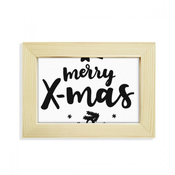 Merry X-Mas mas Quote Desktop Decorate Photo Frame Picture Art Painting 5x7 inch