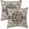thumbnail image 1 of Merry-XMAS 18" x 18" Farmhouse Black Polyester Linen Decorative Pillow Case, (2 Count), 1 of 6