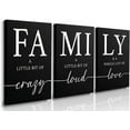 thumbnail image 1 of Merry-XMAS Family 12"X16" Framed Canvas Art Prints (Set of 3), 1 of 6