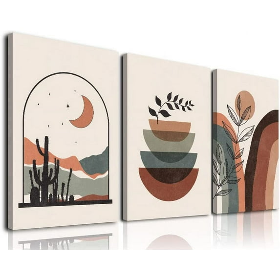 Merry-XMAS Mid-Century 12" X 16" Abstract Geometric Prints (Set of 3)