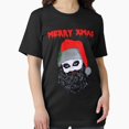 thumbnail image 1 of Merry Xmas Gothic Dark Holiday Design with Alternative Winter Theme Unisex T-Shirt, up to size 5XL, 1 of 2