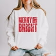 thumbnail image 1 of Merry and Bright Block Distressed - Women's Lightweight Garment Dyed Sweatshirt, 1 of 7