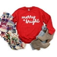 thumbnail image 1 of Merry and Bright Bold Cursive | Sweatshirt, 1 of 4