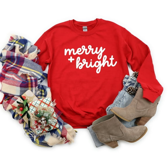 Merry and Bright Bold Cursive | Sweatshirt