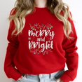 thumbnail image 1 of Merry and Bright Christmas Lights Graphic Tee, Cute Festive Holiday SW16693 Unisex Sweatshirt, Up to Size 5XL, 1 of 2