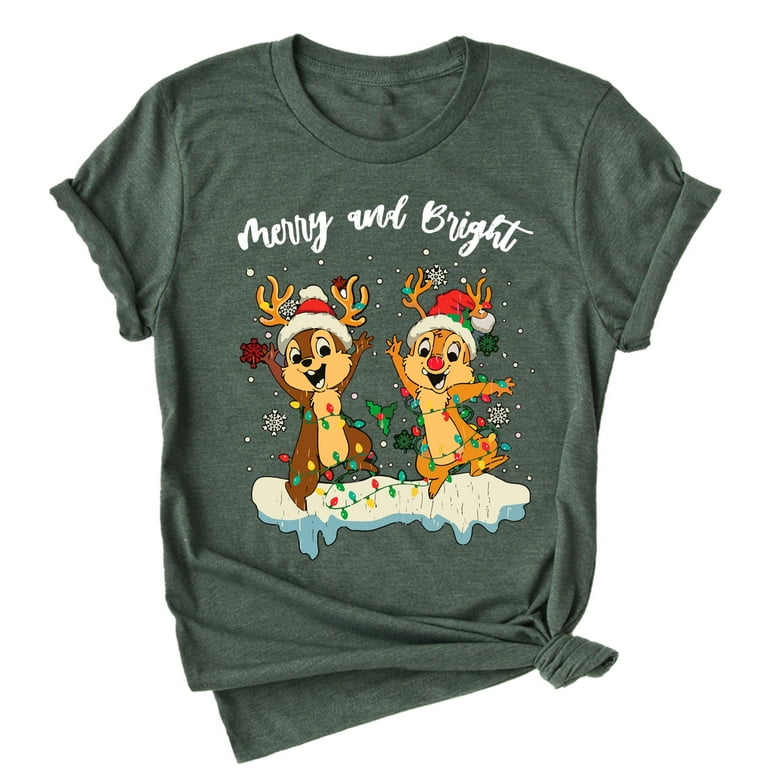 Merry and Bright Christmas T-Shirt – Cute Holiday Graphic Tee for