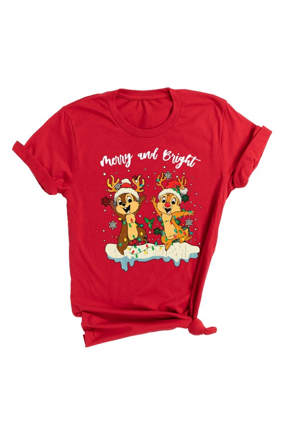 Merry and Bright Christmas T-Shirt – Cute Holiday Graphic Tee