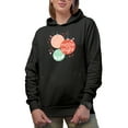 thumbnail image 1 of Merry and Bright & Hand Drawn Christmas Balls Art Merch Gift, Black Hooded Sweatshirt or Hoodie, XL, 1 of 5