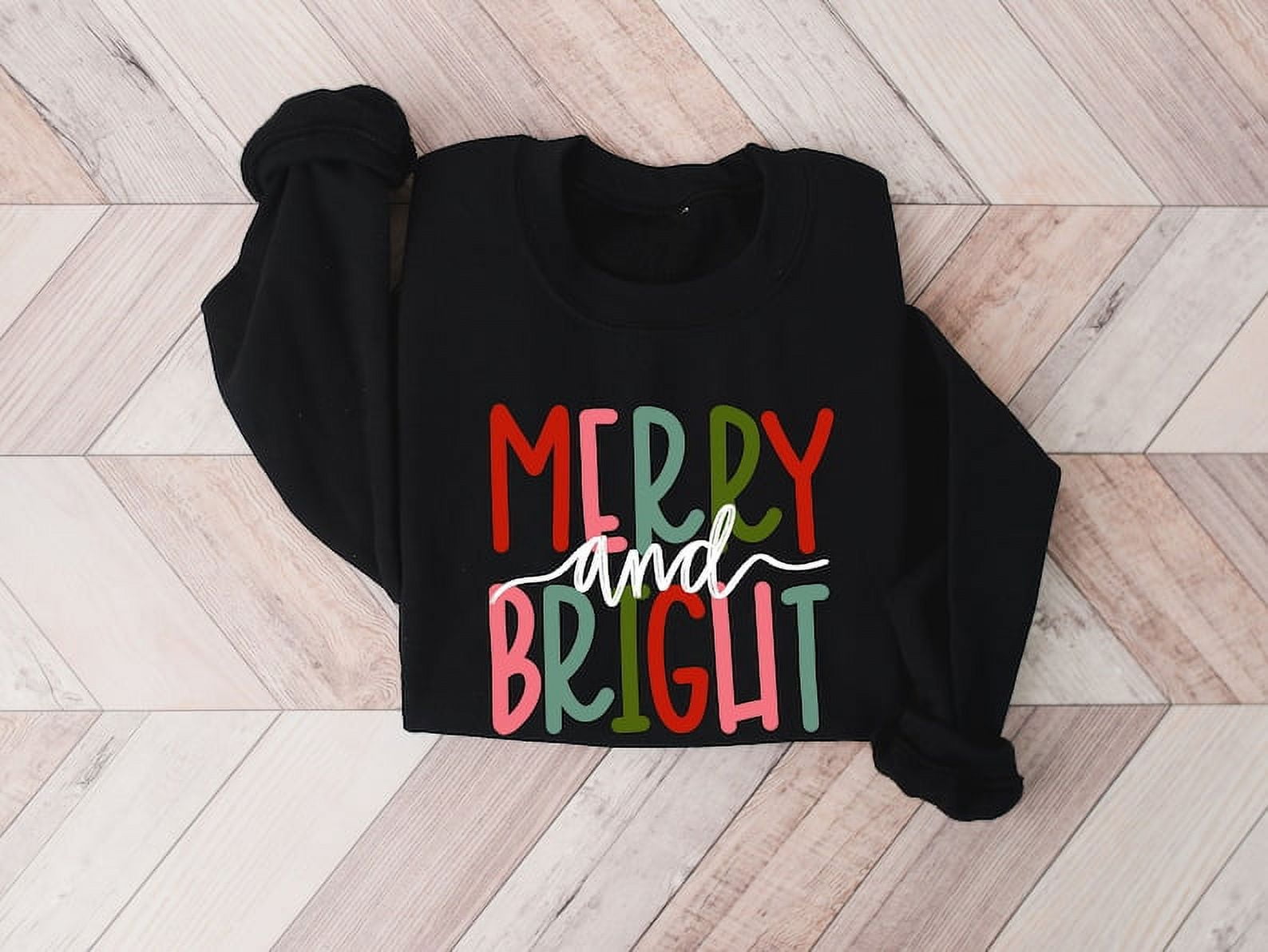 Lisa International Crew Neck Long Sleeve Merry Christmas Sweatshirt | Dillard's