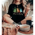 thumbnail image 1 of Merry and Bright Trees, Women's Christmas Shirt, Womans Holiday Shirt,Christmas Gift,Chic Winter Shirt,Cute Holiday Tee,Christmas Tree Shirt, 1 of 5