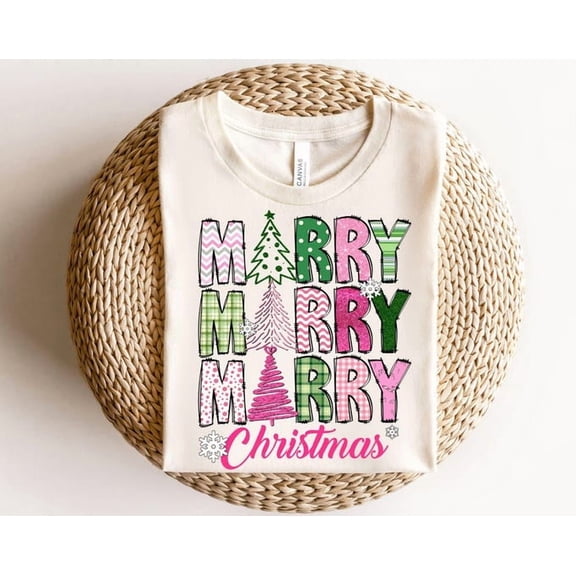 Merry and Bright Trees, Women's Shirt, Womans Shirt, , Winter Shirt, Cute Tee, Tree Shirt