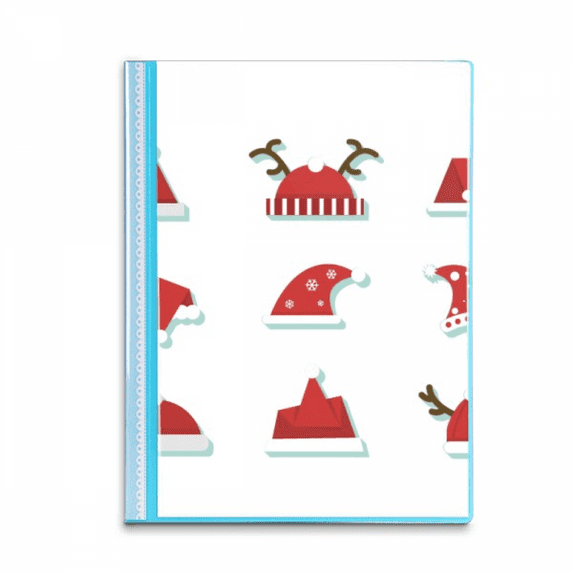 Merry mas Colorful Hat Illustration Book Sheet Protectors Portfolio Binder Folder