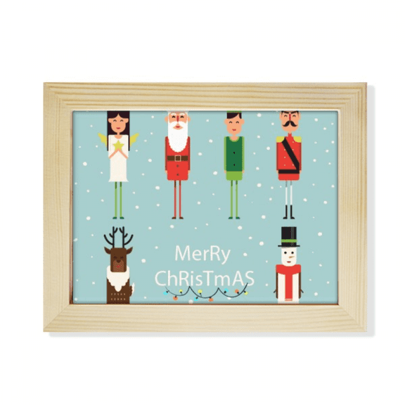 Merry mas Man Illustration Desktop Photo Frame Picture Art Decoration Painting 6x8 inch