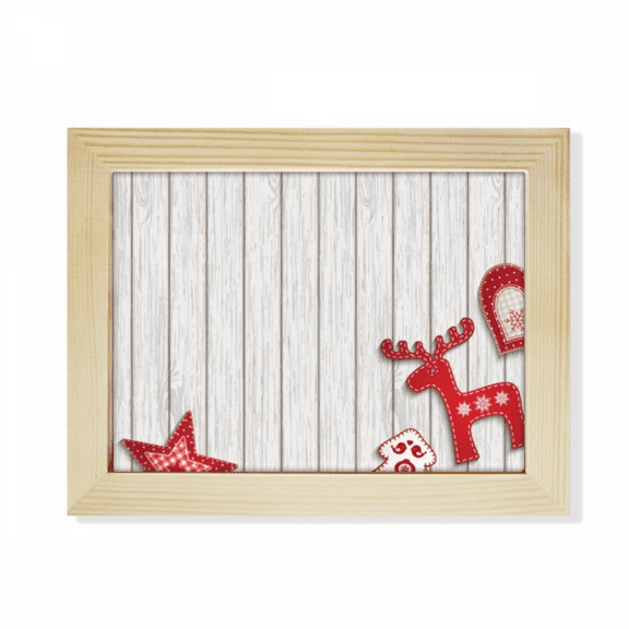 Merry mas Red Moose Star Desktop Photo Frame Picture Art Decoration Painting 6x8 inch
