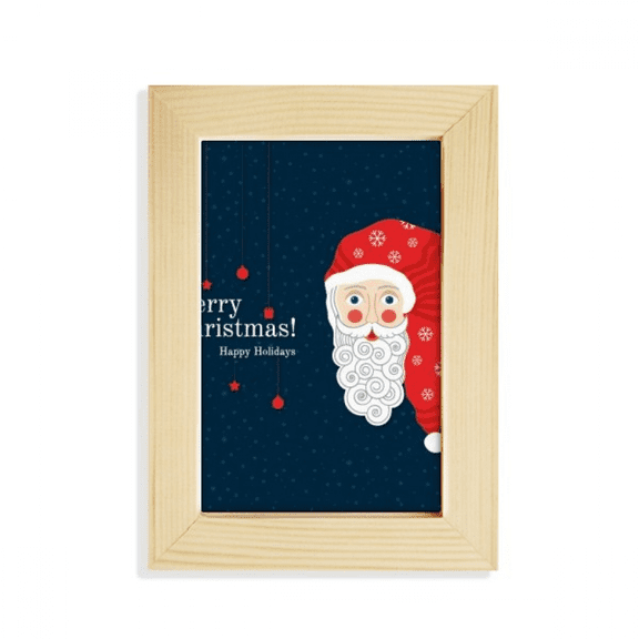 Merry mas Santa Claus Desktop Display Photo Frame Picture Art Painting 5x7 inch
