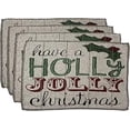 thumbnail image 1 of Christmas Design Set of 4, Tapestry Placemats for Holiday Season, Home Decoration Kitchen Dining Table, Perfect for Party or Gifts. Easy to Clean Size: 13" x 19"., 1 of 3