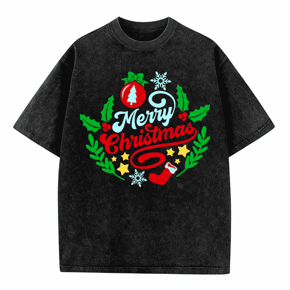 MerryChristmas, Graphic Tee Shirt Men' Crew Neck Short Sleeve, Sizes S-3XL