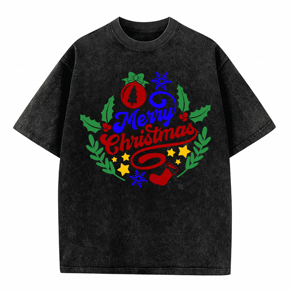 MerryChristmas, Graphic Tee Shirt Men' Crew Neck Short Sleeve, Sizes S-3XL