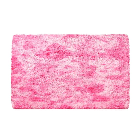 MerryHome Soft Plush Faux Fur Area Rug 3x5 Feet, Luxury Rectangular Fuzzy Carpet, Pink