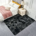 thumbnail image 1 of MerryHome Soft Plush Faux Fur Area Rug, Fuzzy Carpet Decor Rug for Bed Room,Black(3x5 Feet), 1 of 5