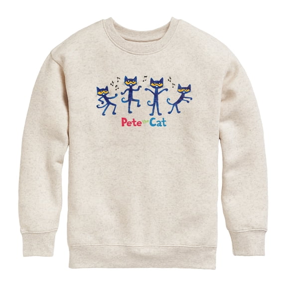 MerryMakers - Pete The Cat Dance - Youth Boys Crew Fleece Sweatshirt