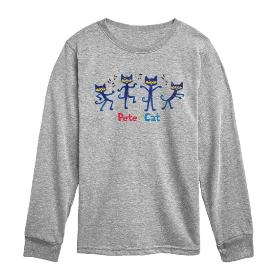 MerryMakers - Pete The Cat Dance - Youth Boys Long Sleeve Graphic T-Shirt