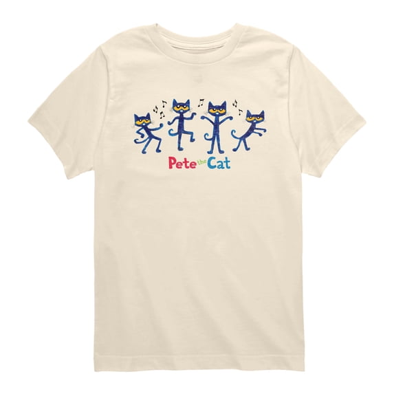 MerryMakers - Pete The Cat Dance - Youth Boys Short Sleeve Graphic T-Shirt