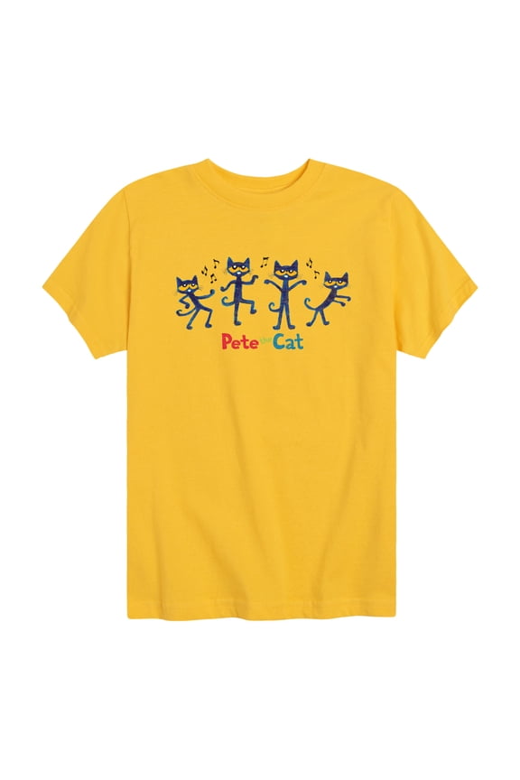 - Pete The Cat Dance - Youth Boys Short Sleeve Graphic T-Shirt