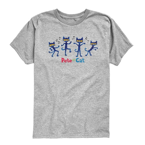 MerryMakers - Pete The Cat Dance - Youth Boys Short Sleeve Graphic T-Shirt