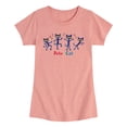thumbnail image 1 of MerryMakers - Pete The Cat Dance - Youth Girls Fitted Short Sleeve T-Shirt, 1 of 4
