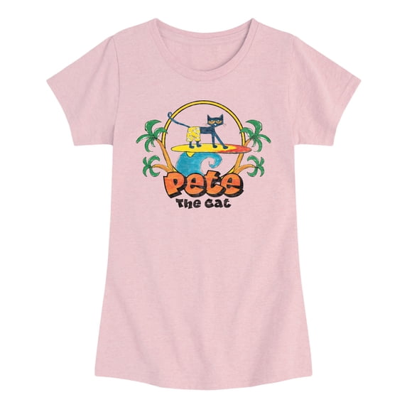 MerryMakers - Ptc Retro Surf Lights Only - Youth Girls Fitted Short Sleeve T-Shirt