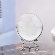 MerryNine 80mm/3.15" Crystal Lens Ball with Stand, Clear K9 Crystal Ball for Photography, Paperweight for Home Party Decor