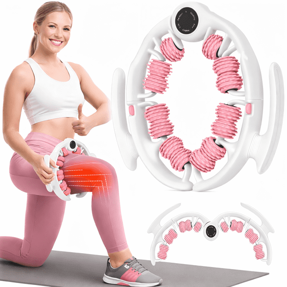 Merryhome Anti-Cellulite Massage Roller, Manual Body Massager for Legs, Arms, Stomach and Buttocks, Pink