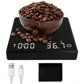 Merryhome Coffee Scale with Timer, 2kg/0.1g Precision Digital Coffee Scale, USB Rechargeable
