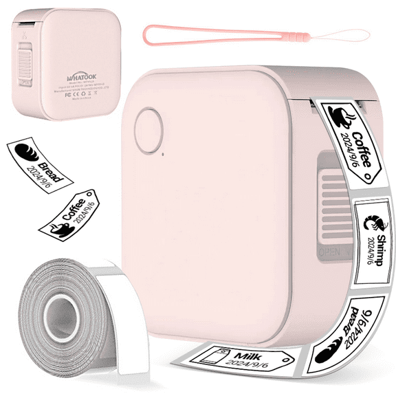Merryhome Small Label Maker Portable Bluetooth Label Maker Machine with Inkless Printing, Multiple Templates, Waterproof Labels for Home, Office, School Organization