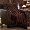 thumbnail image 1 of Merrylife Throw Blanket Decorative Home Couch Outdoor Travel Use Brown 50" x 60", 1 of 5
