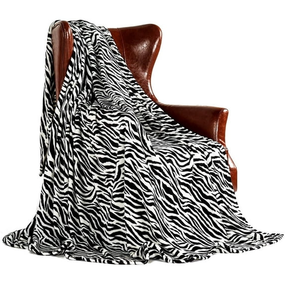Merrylife Throw Blanket Decorative Home Couch Outdoor Travel Use Zebra 50" x 60"