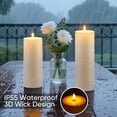 thumbnail image 1 of Merrynights Waterproof Outdoor Flameless LED Pillar Candle, Battery Operated with Remote Control and Timer, Plastic, 1-Pack, 4 x 13 Inch, 1 of 12