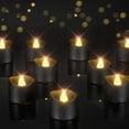 Merrynights Black Tea Lights Candles Battery Operated, 200+Hour