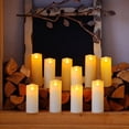 thumbnail image 1 of Merrynights Flameless Candles LED Battery Operated with Remote Timers Frosted Plastic, Set of 10, 1 of 8