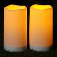 thumbnail image 1 of Merrynights Solar Candles Outdoor Waterproof, Rechargeable Candles, Solar Powered Flameless Candles for Outdoor, Lanterns, Sensor Only, Dusk to Dawn, Set of 2, 1 of 7